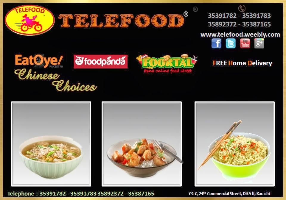Food home delivery restaurants and outlets in Karachi