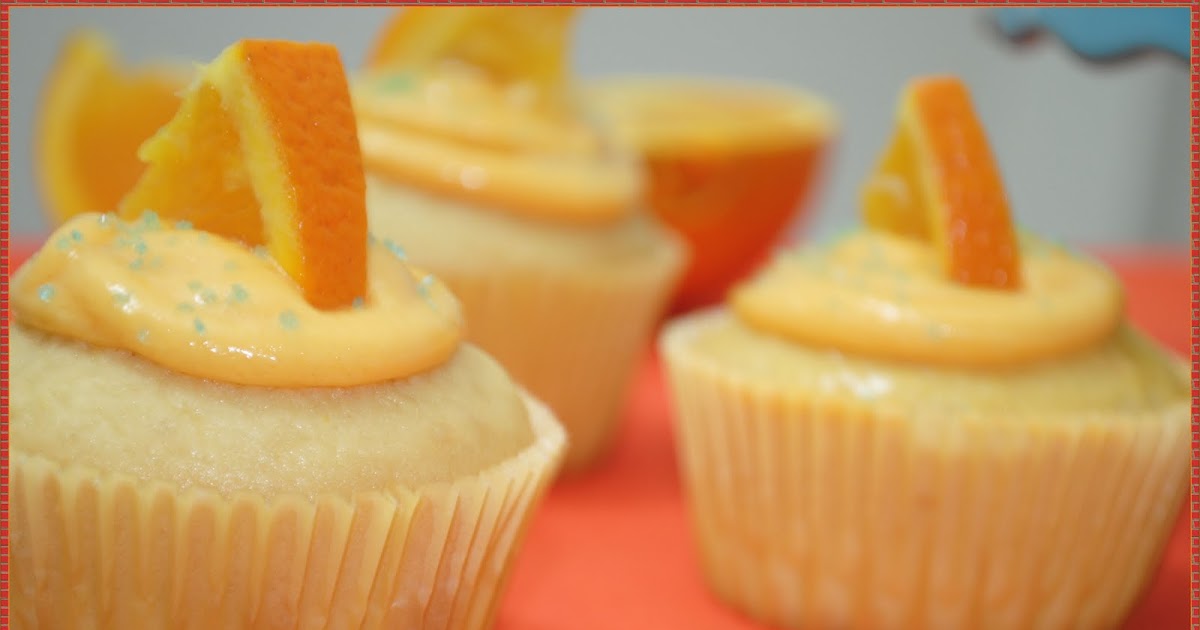 Srav's Culinary Concepts Orange cupcakes with Vanilla Cream Cheese Icing