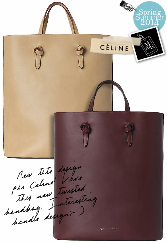 myMANybags: Cline Spring 2014 Twisted Handbag And Phantom Cabas  