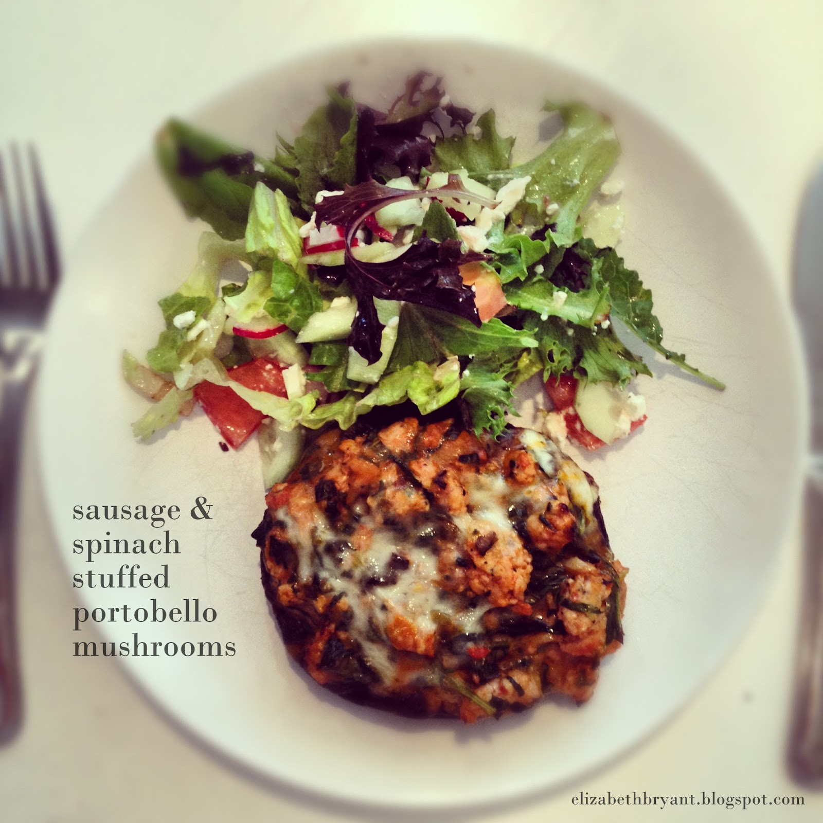 lizzy write: grilled stuffed portobello mushrooms