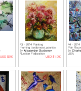Online show of art gallery paintings in August 2014.