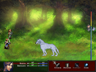 White wolf battle image.