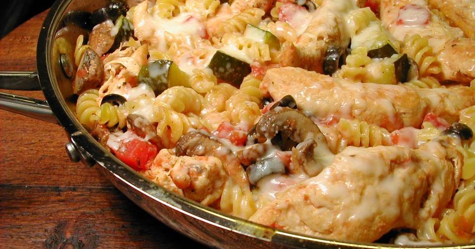 Cooking Tip of the Day Italian Chicken Portobello and Mac Skillet