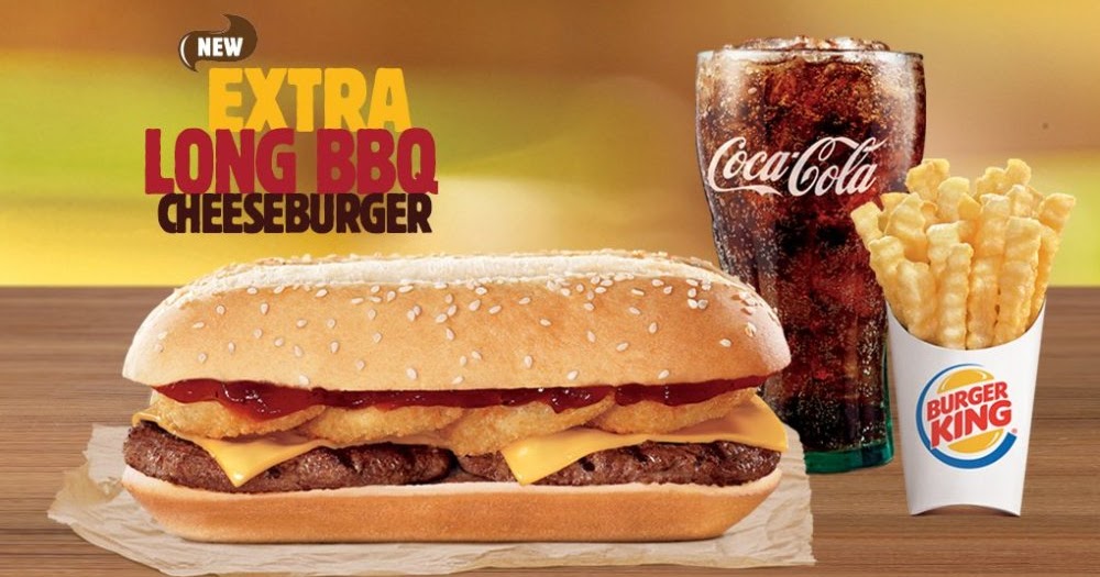 News Burger King New Extra Long BBQ Cheeseburger Brand Eating