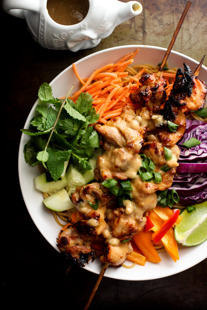 Club Narwhal: THAI CHICKEN SATAY NOODLE SALAD WITH CREAMY COCONUT ...