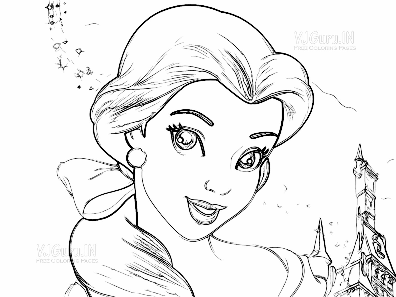 Free coloring pages of disney face