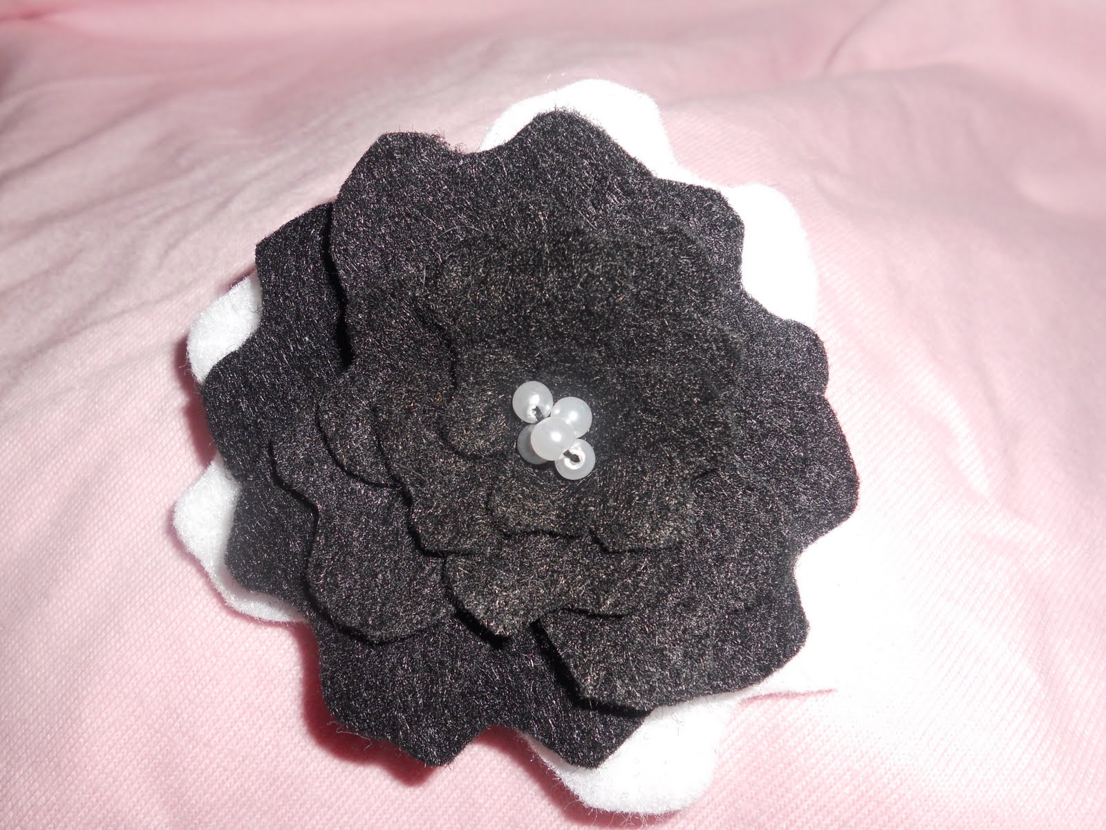 Sister See Sister Do Fabric Flower Felt Flower Ribbon Flower