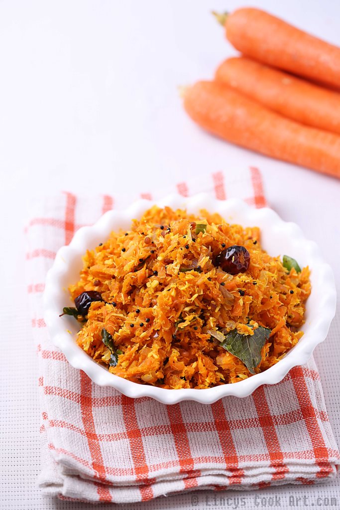 Carrot Thoran Carrot Poriyal Lincy's Cook Art