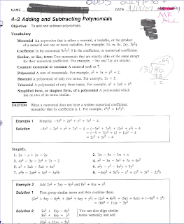 Slavens 8th grade math: September 2011
