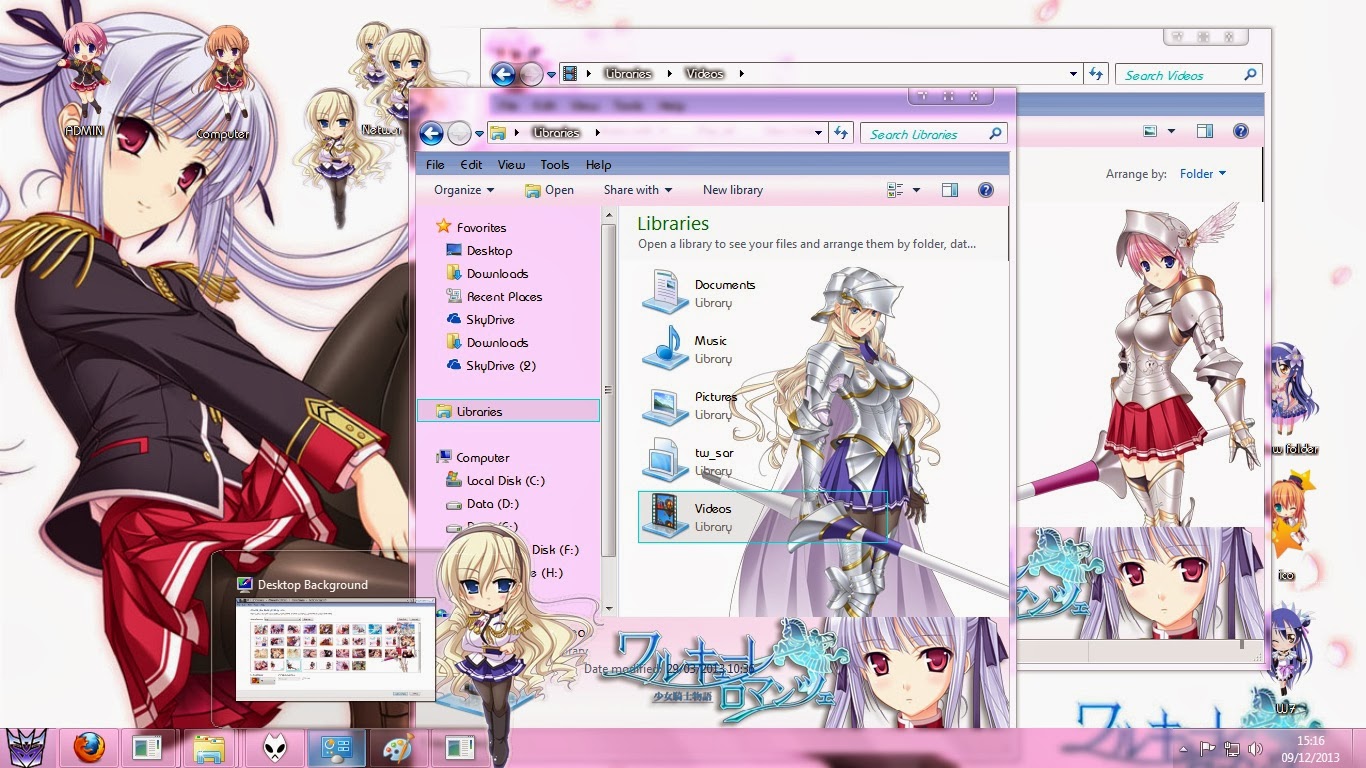 Themes Anime Visual Novel Windows 7 Theme Win 7 Walkure