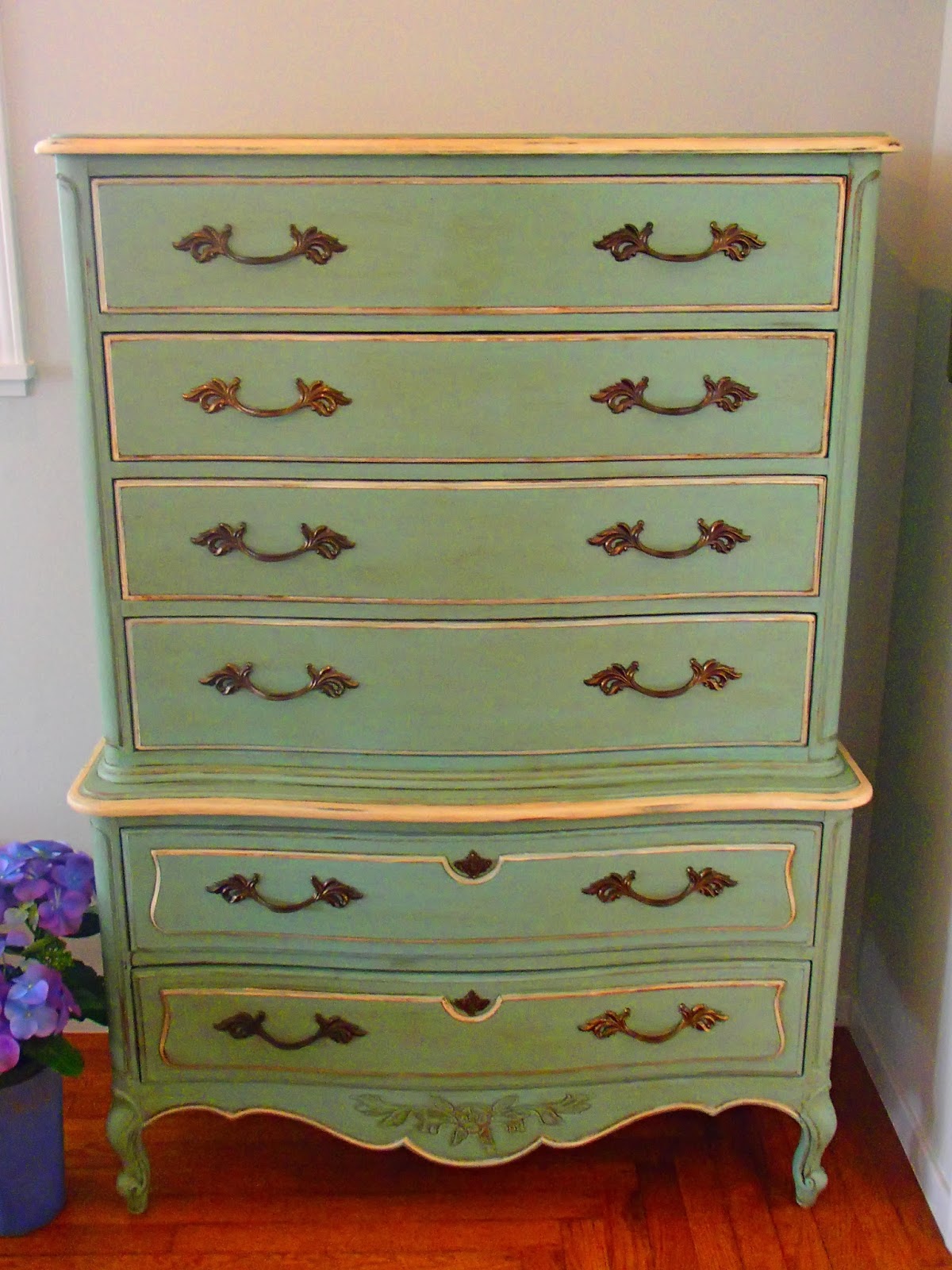 D.D.'s Cottage and Design Chest on Chest French Provincial Dresser