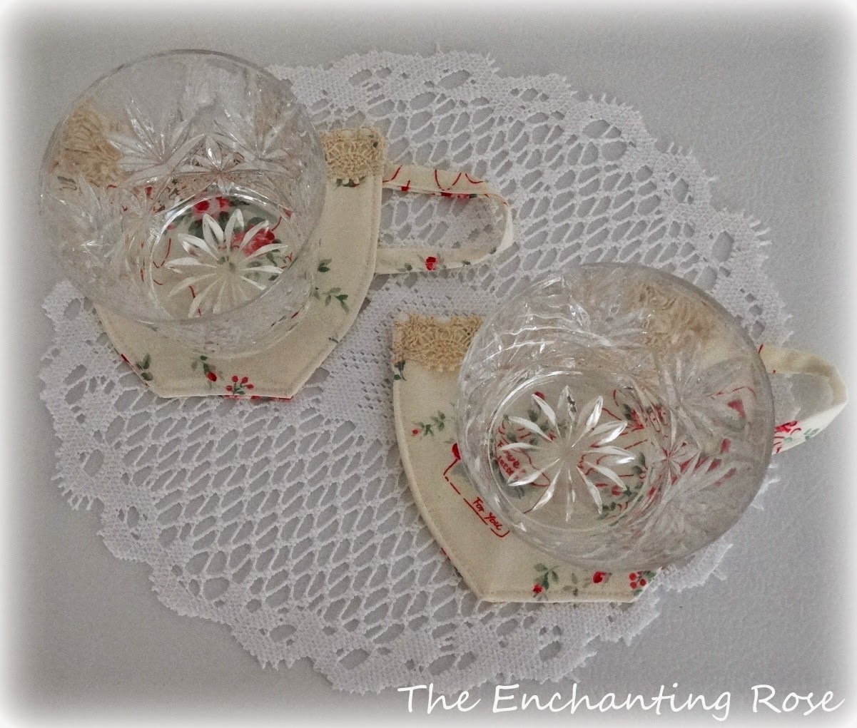 The Enchanting Rose Tea Cup Coasters Sewing Project