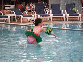 Chloe in Pool in Tenerife