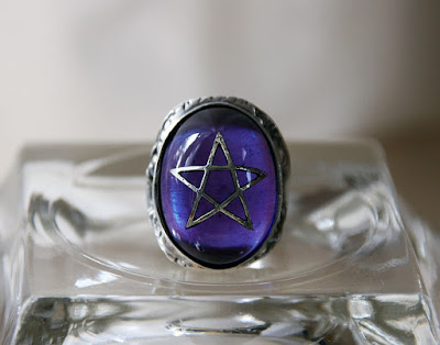 purple angel heart ring by alex streeter front