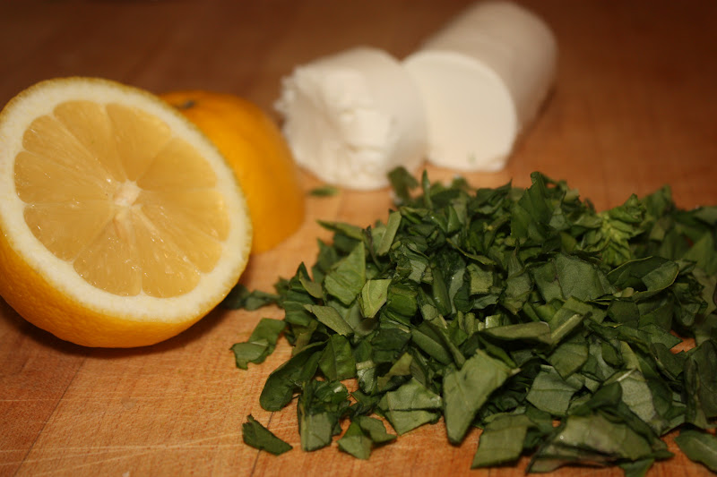 Israeli CousCous with Asparagus, Peas and Goat Cheese