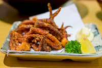 Japanese deep fried squid ika geso no kara age 