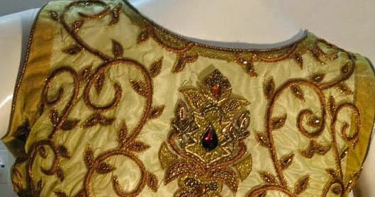 Transparent Back Embroidered Blouse | Latest Blouse Designs
