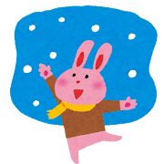 雪のイラスト「ウサギ」