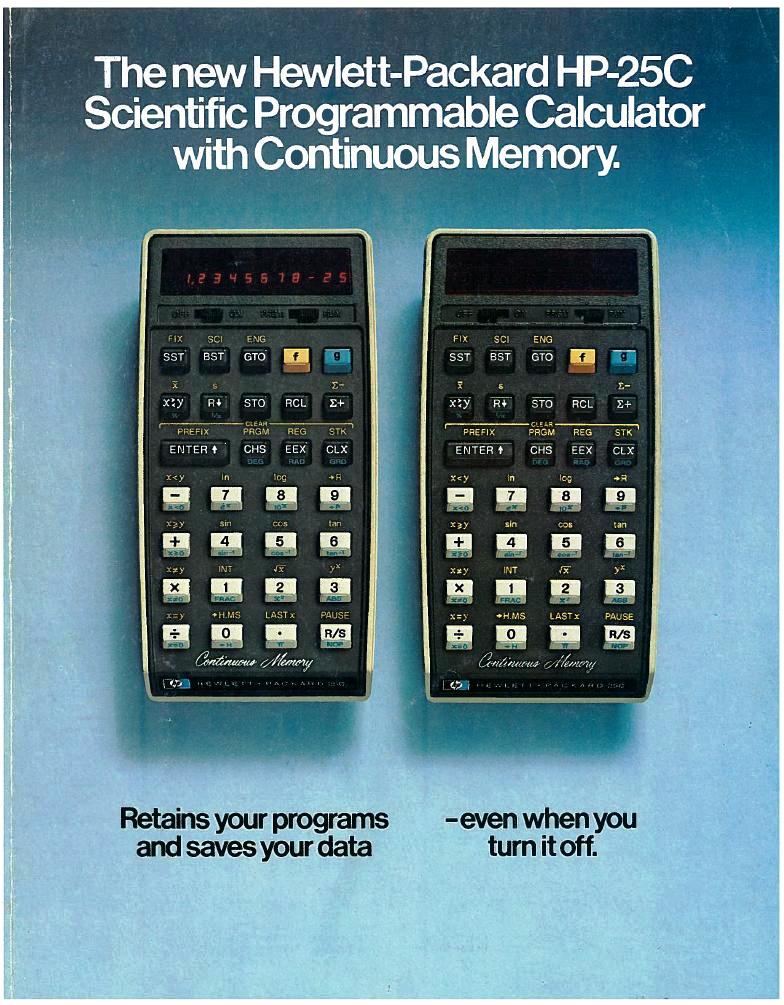 The calculator Lab HP25 y HP25C