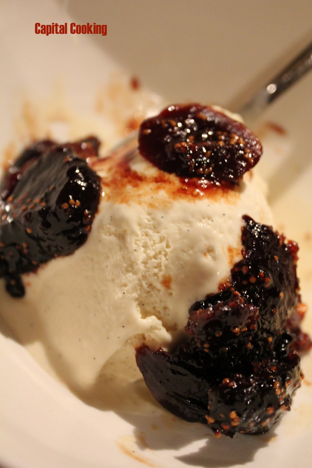 Capital Cooking with Lauren DeSantis Recipe Fig Compote over Vanilla