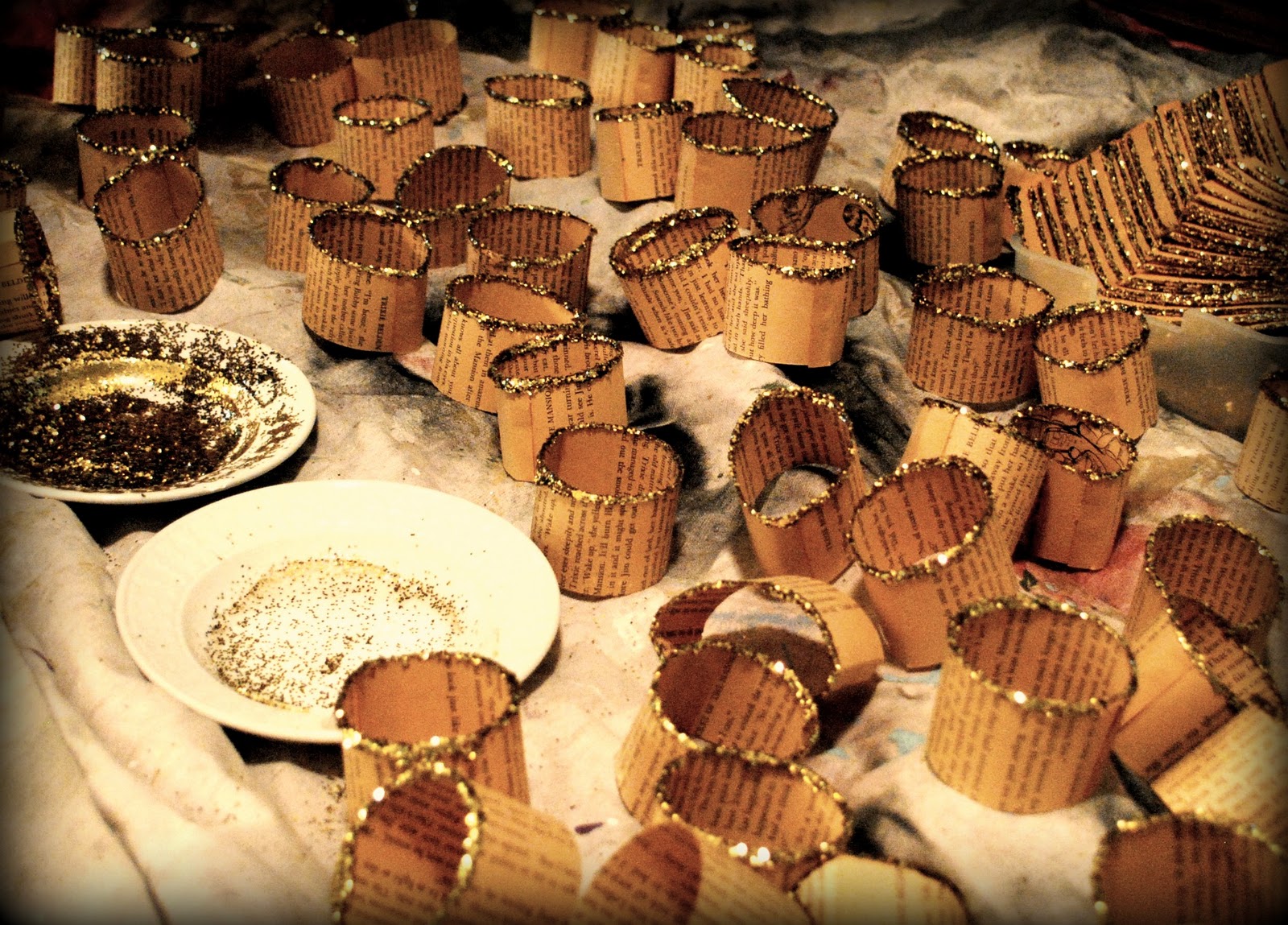 Living With Imperfection Paper Chain a la Vintage Book