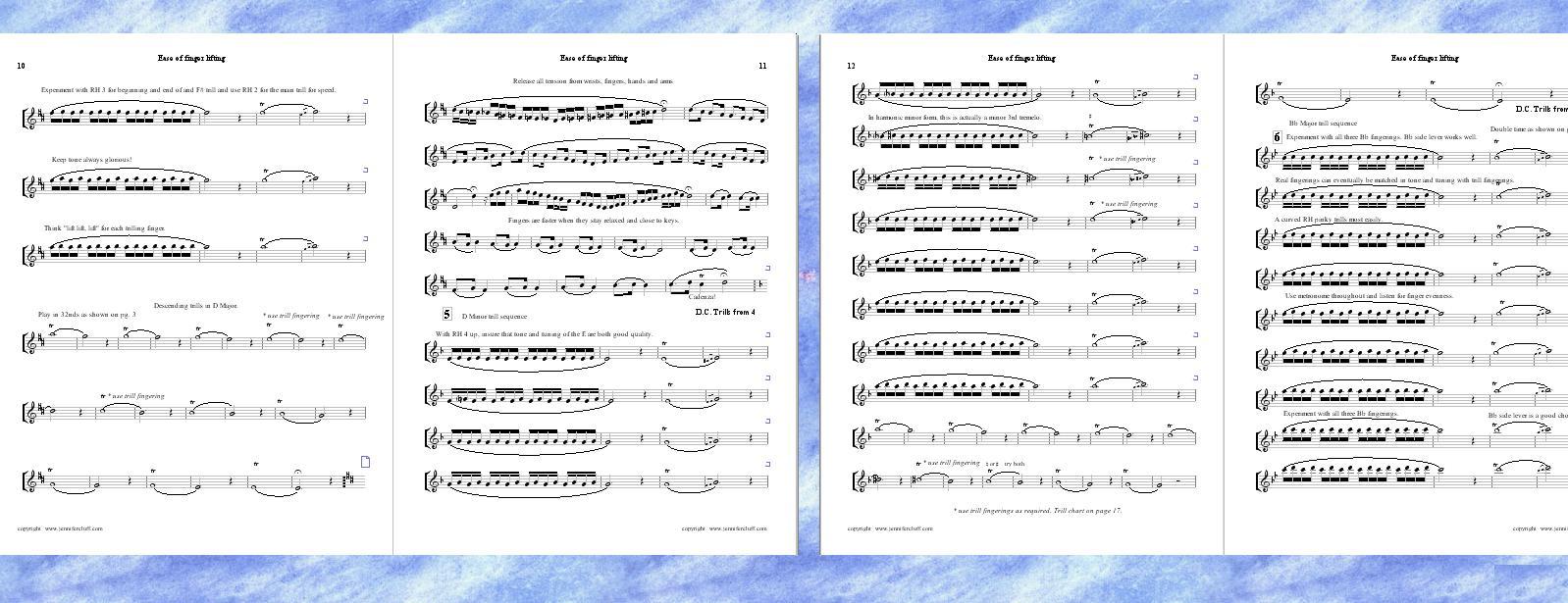 Flute Trill Chart Pdf