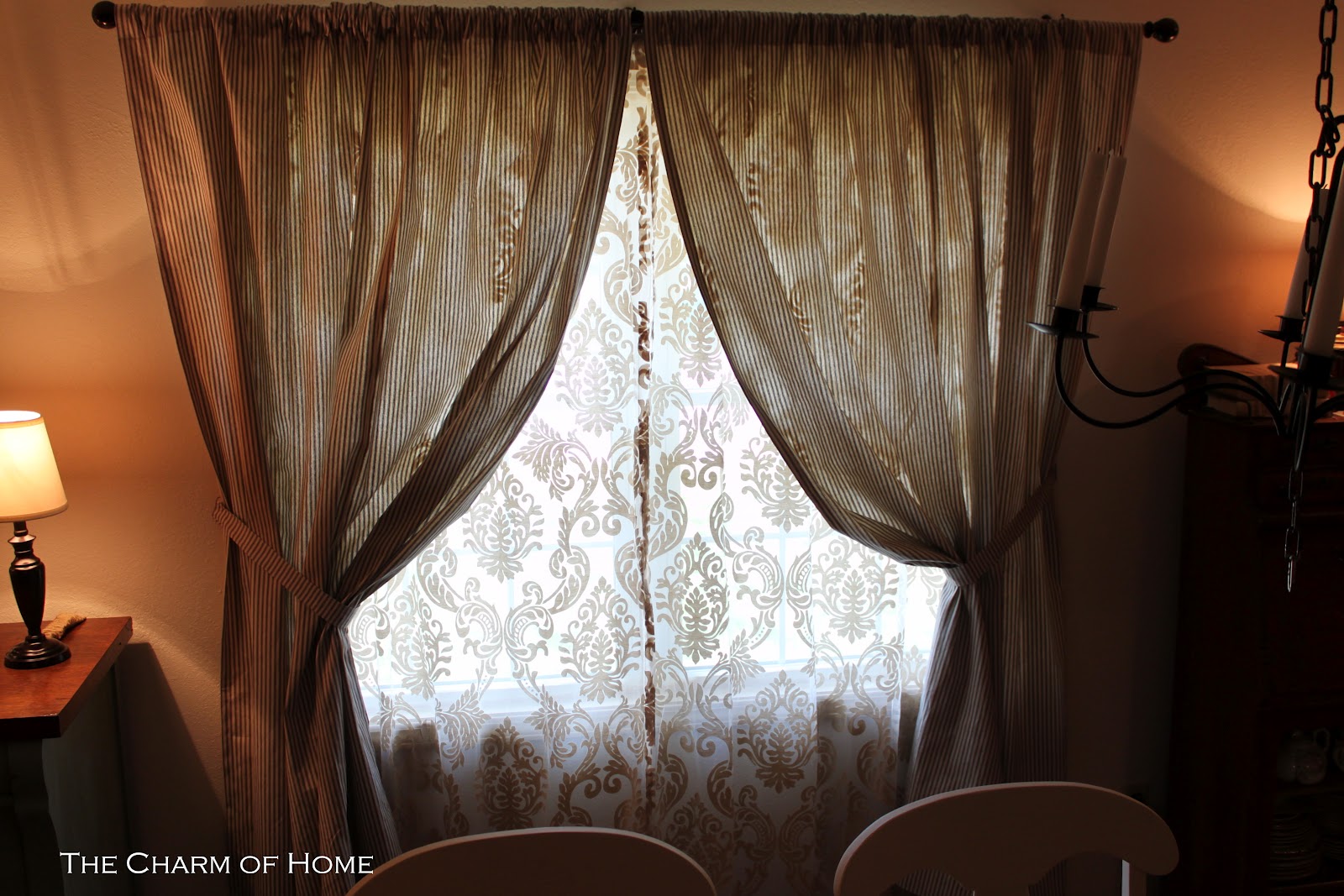 The Charm of Home Curtains Made Out of Ticking