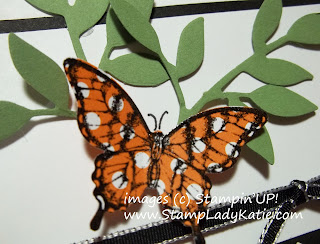 Butterfly image stamped on Designer Paper and punched with Stampin'UP! Elegant Butterfly Punch