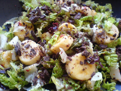 Banana & Lettuce Salad with a Chilli-Chocolate Dressing