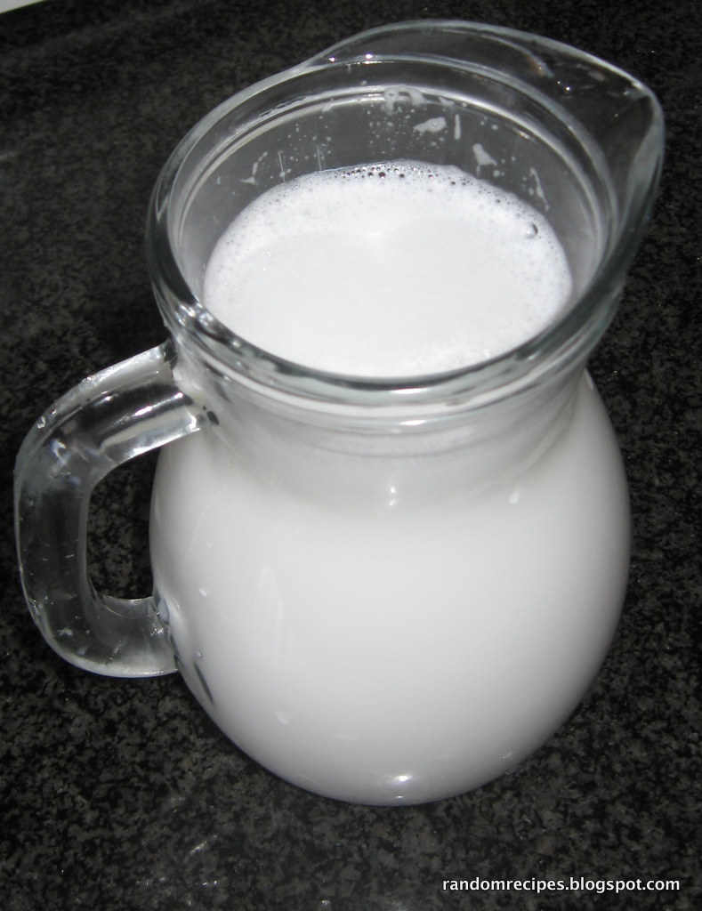 Random Recipes Coconut milk from desiccated (dried) coconut