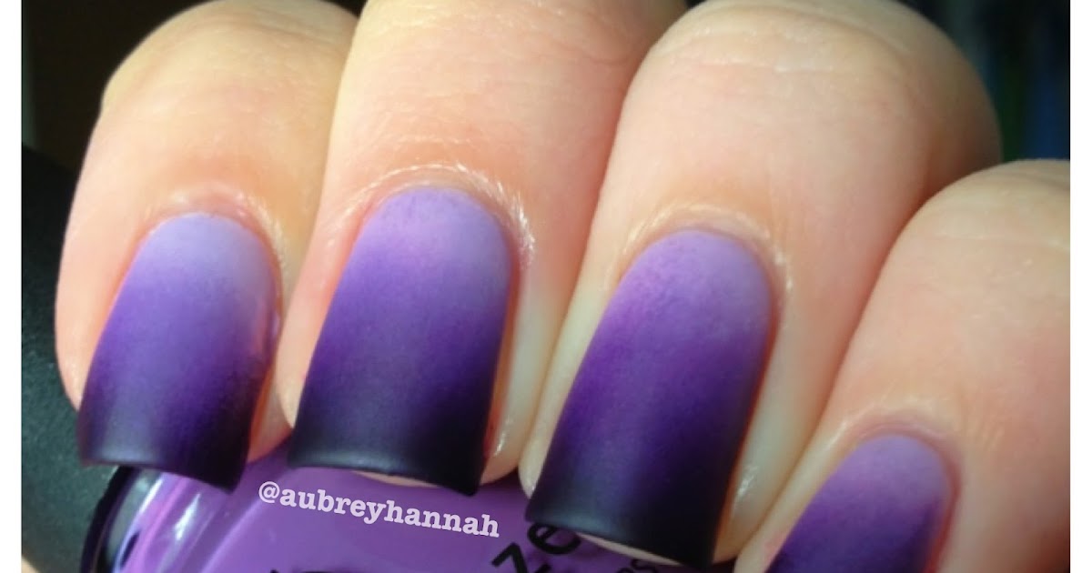 Aubrey Hannah Purple Ombre Nails Tutorial