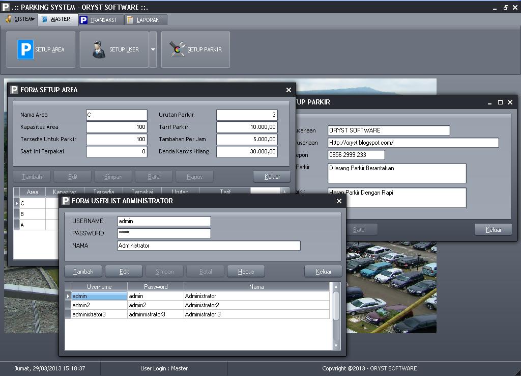 Program Pembayaran Parkir Sederhana