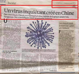 5 mai 2013: ”Chinezii au creat un virus nou, ce atacă tractul respirator.
