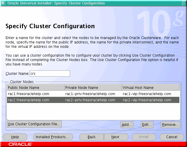 Oracle 10g RAC Installation
