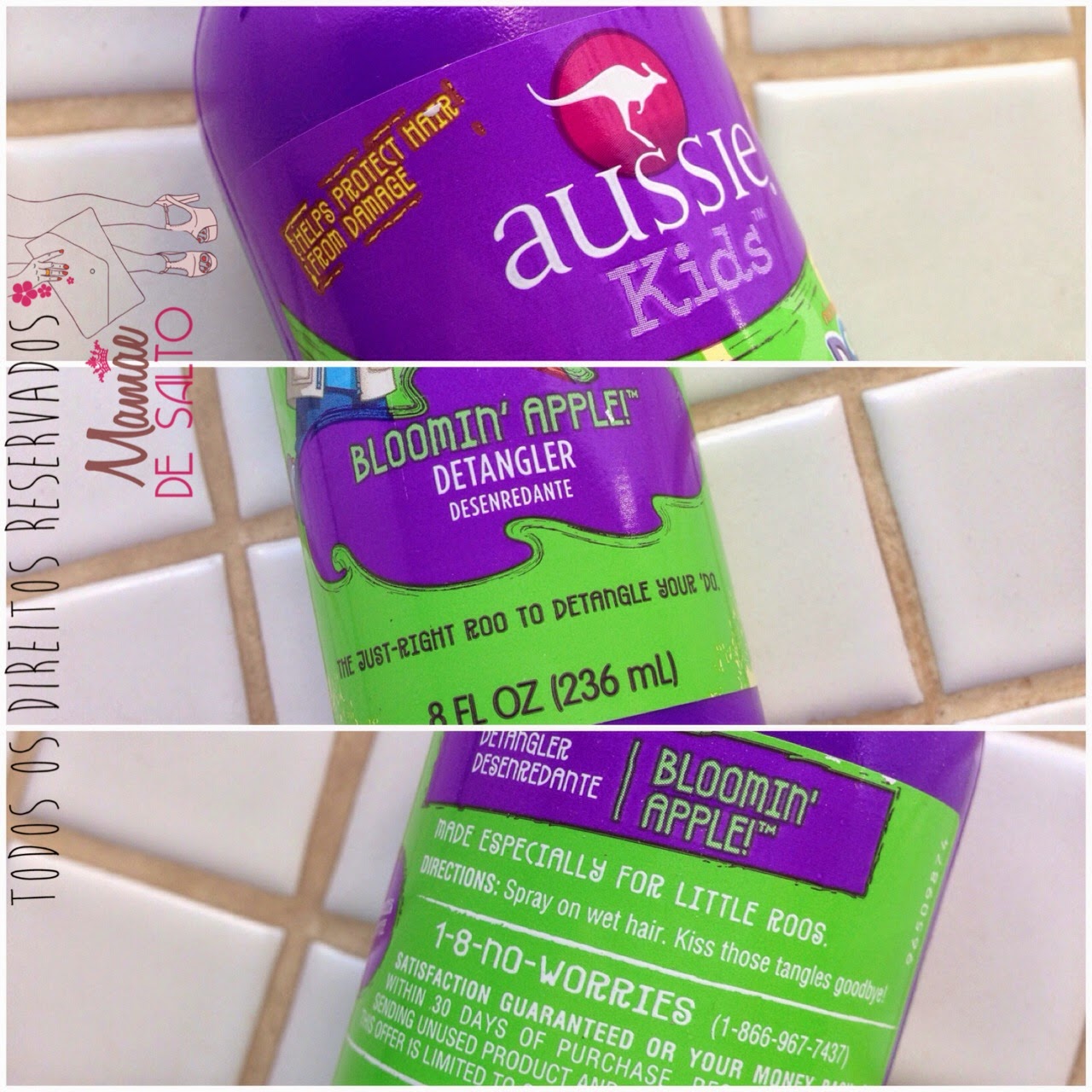 Resenha Aussie Kids Detangler desembaraçador cabelo infantil - blog Mamãe de Salto