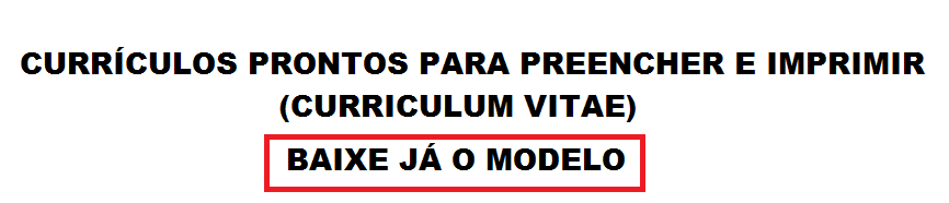 curriculo pronto para preencher