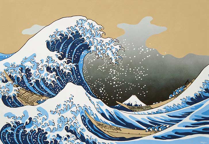 simonsgallery art blog Painting the Great Wave