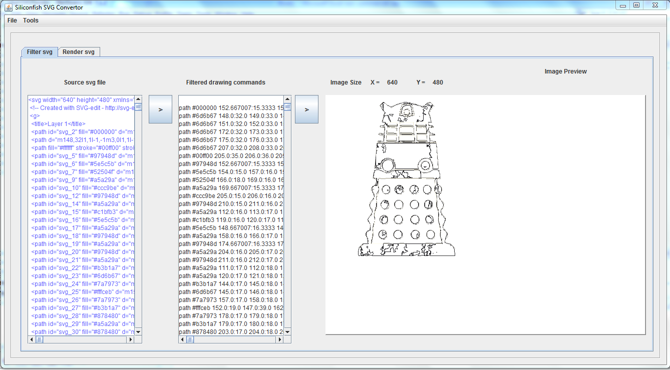 Siliconfish Java App To Draw Svg Files In Prep For Sending To Cnc Machine