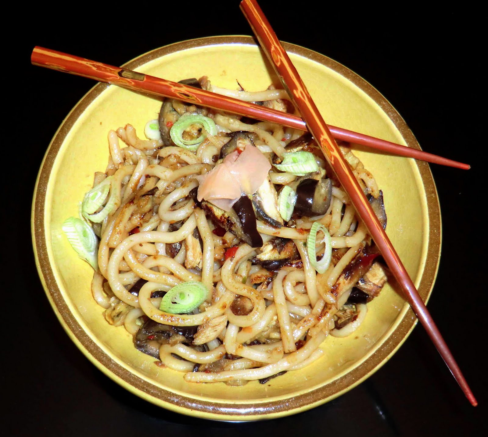SibaRita Udon con berenjenas y sardinas/ Sardine and eggplant udon