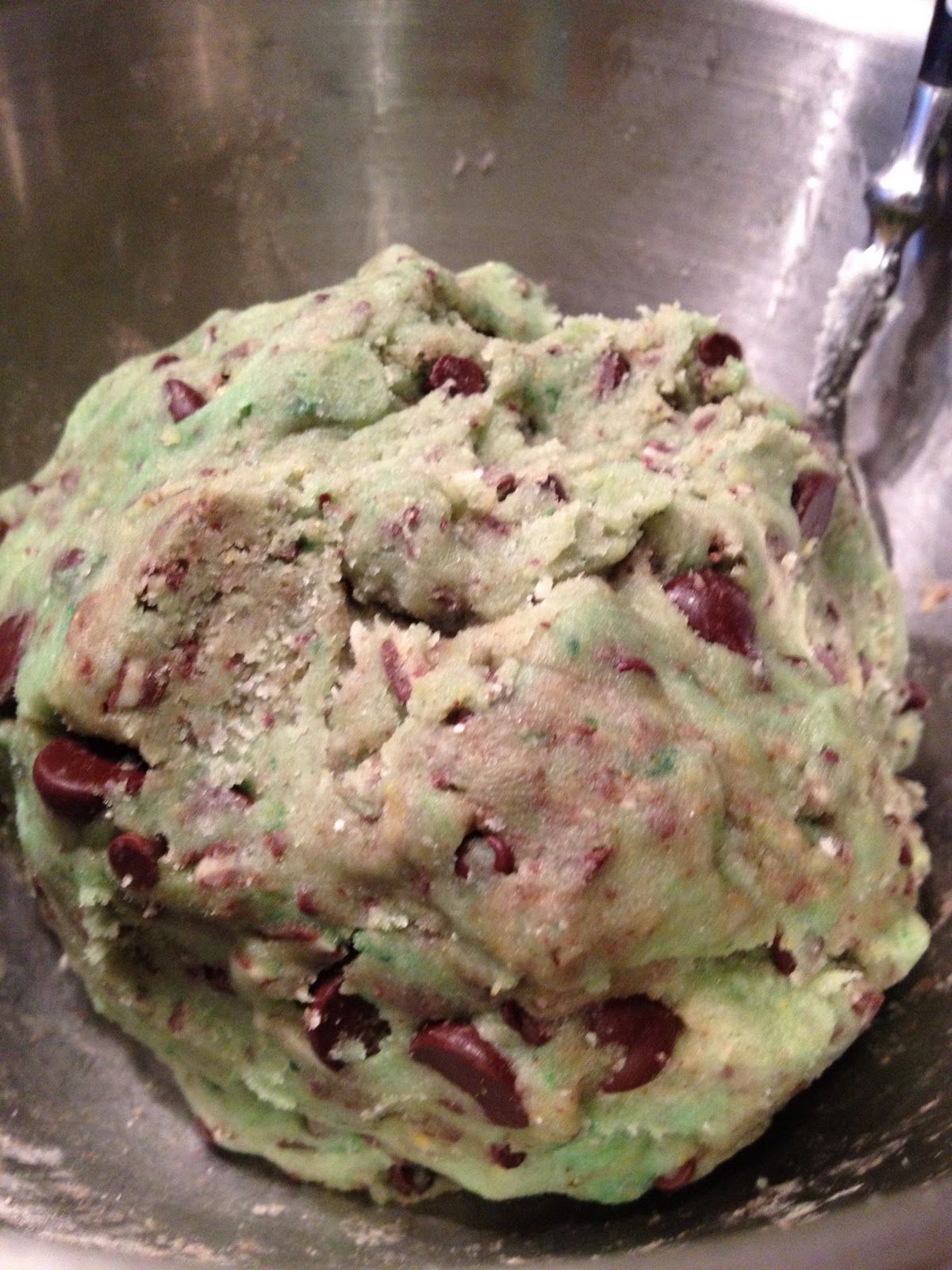 Bake Yourself Happy Grinch Cookies Peppermint Chocolate Chip with