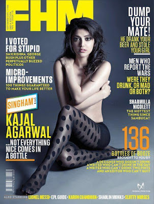 Actress-Kajal-Agarwal -poses-topless-for-FHM-Magazine-cover-September 2011