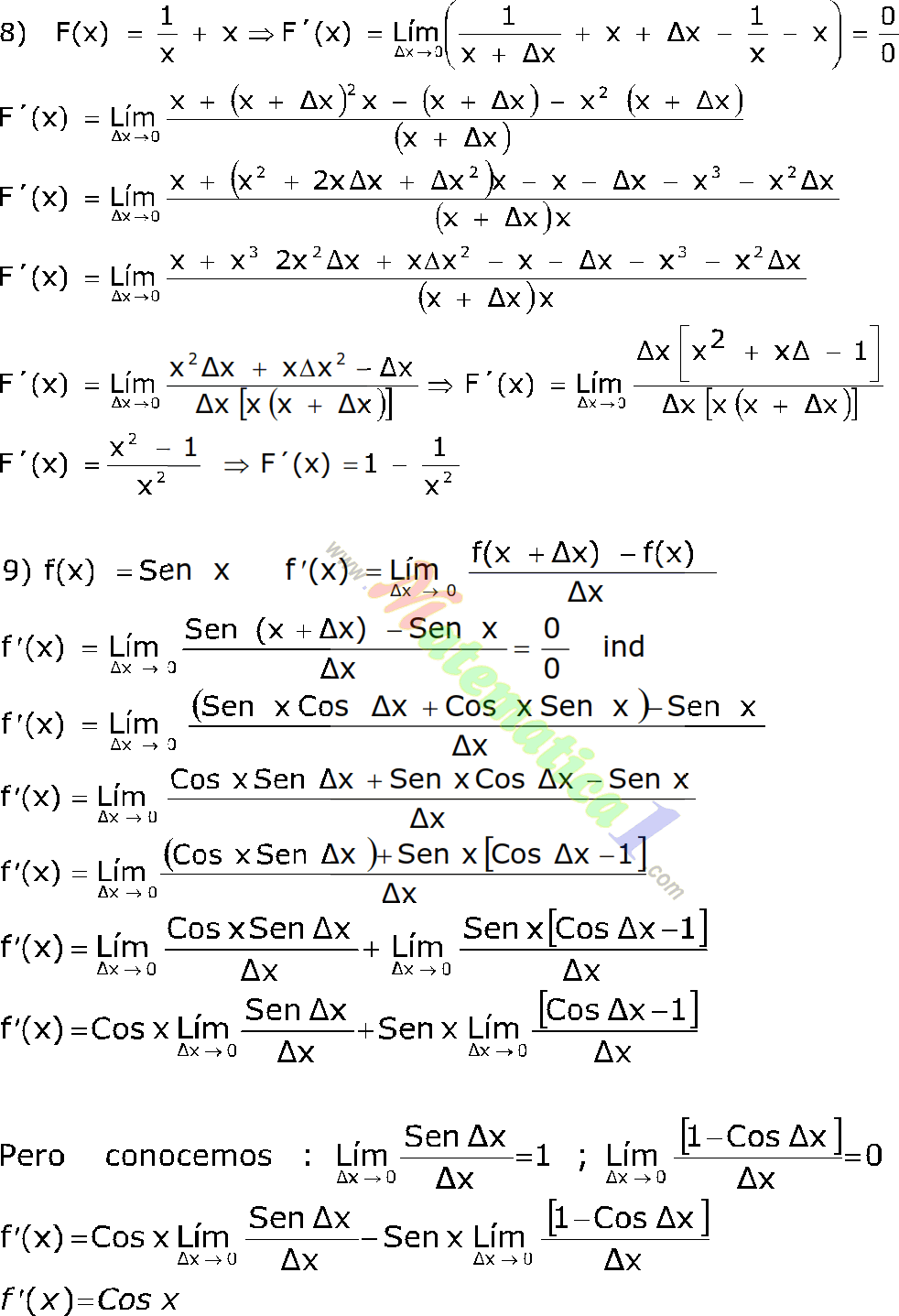 LA DERIVADA MATEMATICAS la derivada matematicas: