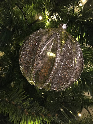 silver ribbed mercurised bauble homebase
