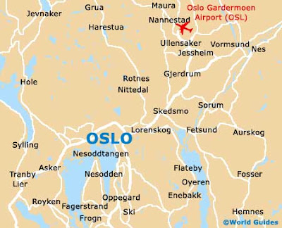 Kart over Oslo Region