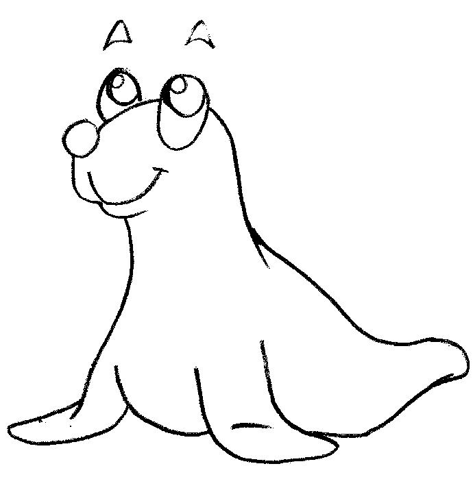 Desenho de foca para colorir desenho de animal