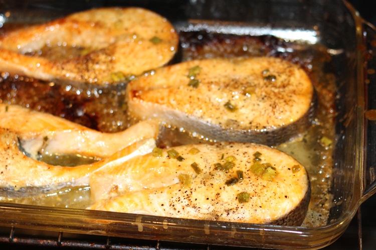 Beautyfash Blog Dijon & Brown Sugar Glazed Salmon Steaks