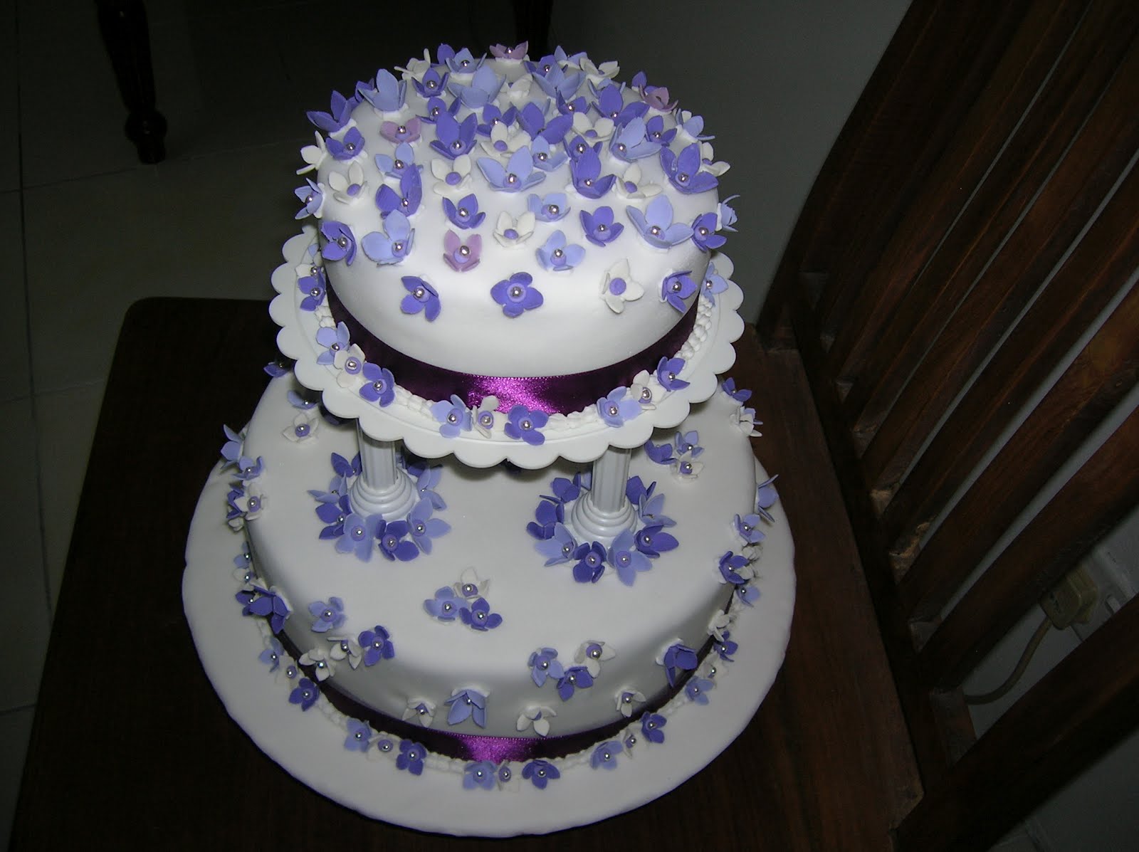 Cakes Cakes N more Purple Theme Wedding Cake