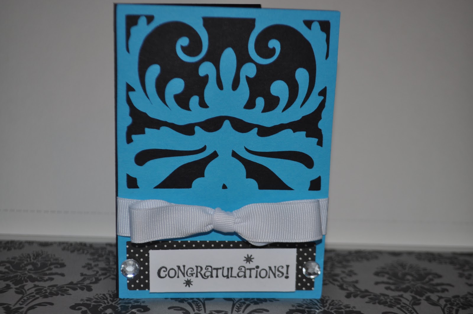 Crimson Cricut 'Damask Decor'