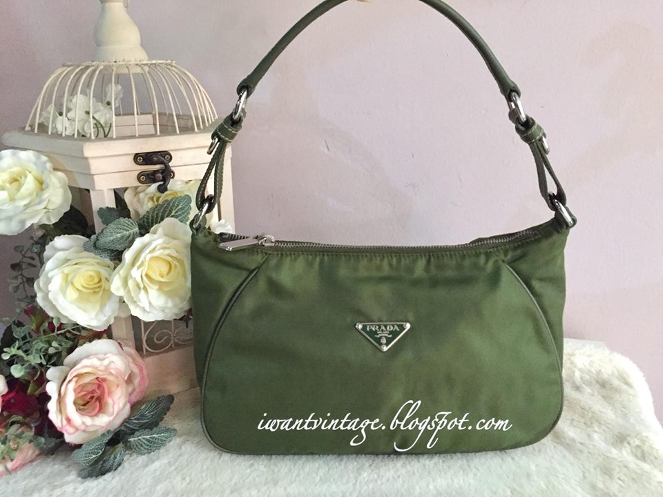 prada nylon bag green