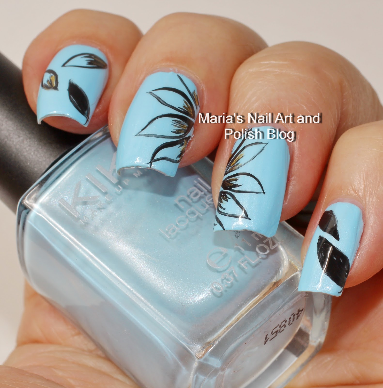 Marias Nail Art and Polish Blog Abstract floral petal nail art